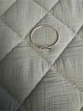 Pandora Silver Knot Detail Bangle Bracelet